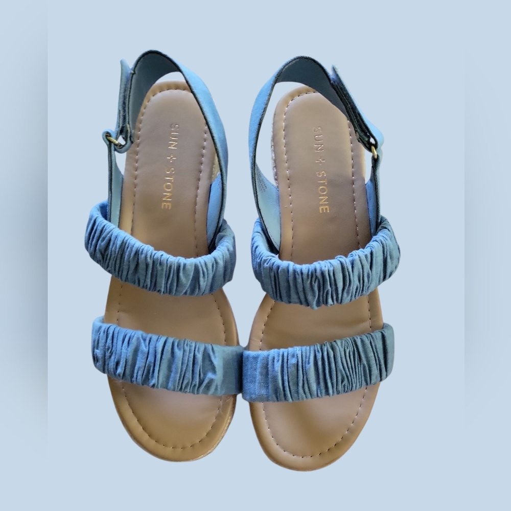 Sun&Stone Dovee Wedge Sandals, Sz 6.5 #2